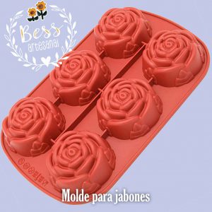 Bess Artesanal - Molde rosas para jabón y velas