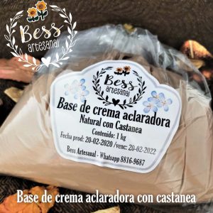 Bess Artesanal - Base de crema aclaradora con castanea