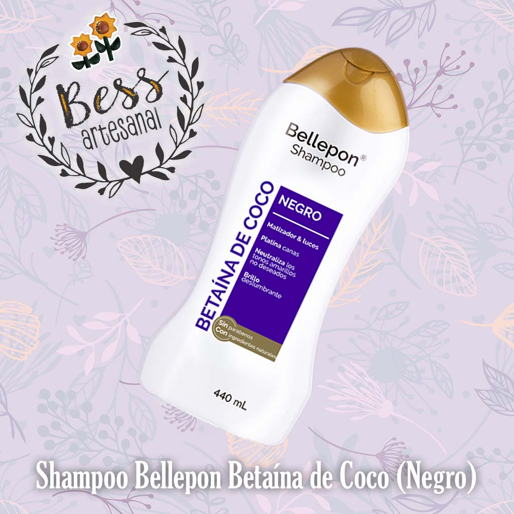 Bess Artesanal - Shampoo Bellepon Betaina de Coco Negro Matizador