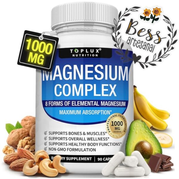 Magnesium Complex  TOPLUX - 8 elemental Magnesium - (90 cápsulas)