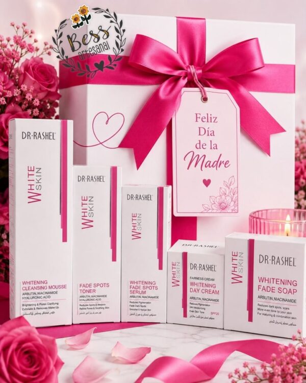 Kit White Skin DR. RASHEL (tratamiento intensivo antimanchas para desvanecer la hiperpigmentación, aclarar el tono de la piel y corregir manchas oscuras) 5 productos